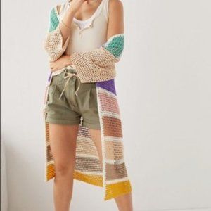 Eliza Colour-Block Crochet Cardigan